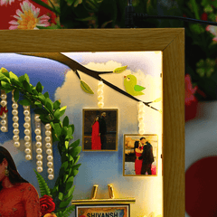 Personalised Wedding Anniversary Miniature LED Frame