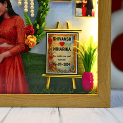 Personalised Wedding Anniversary Miniature LED Frame