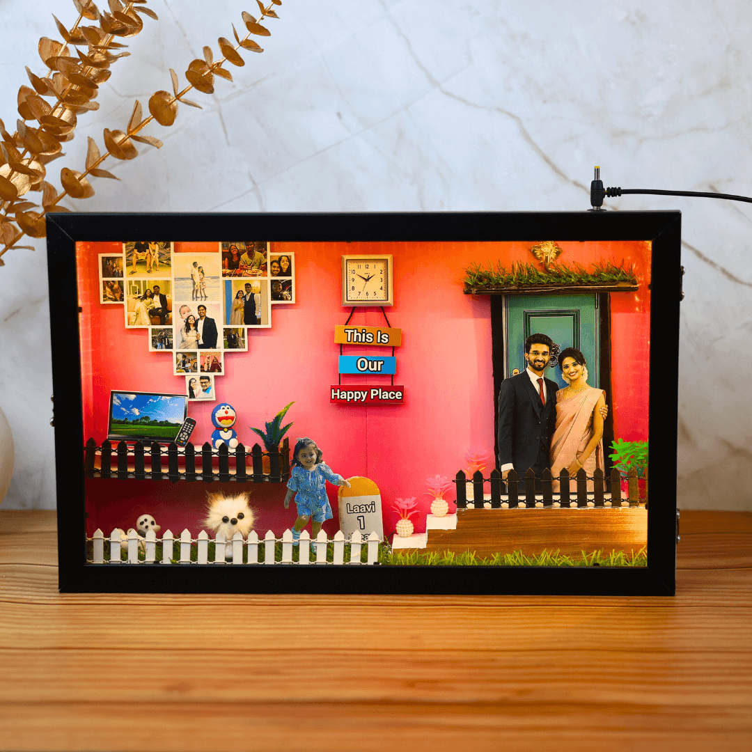Our Happy Place 3D Miniature Frame