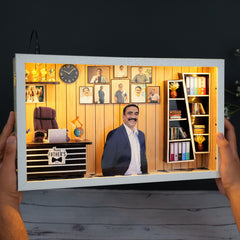 Father's Day Special "His Office" 3D Miniature Frame