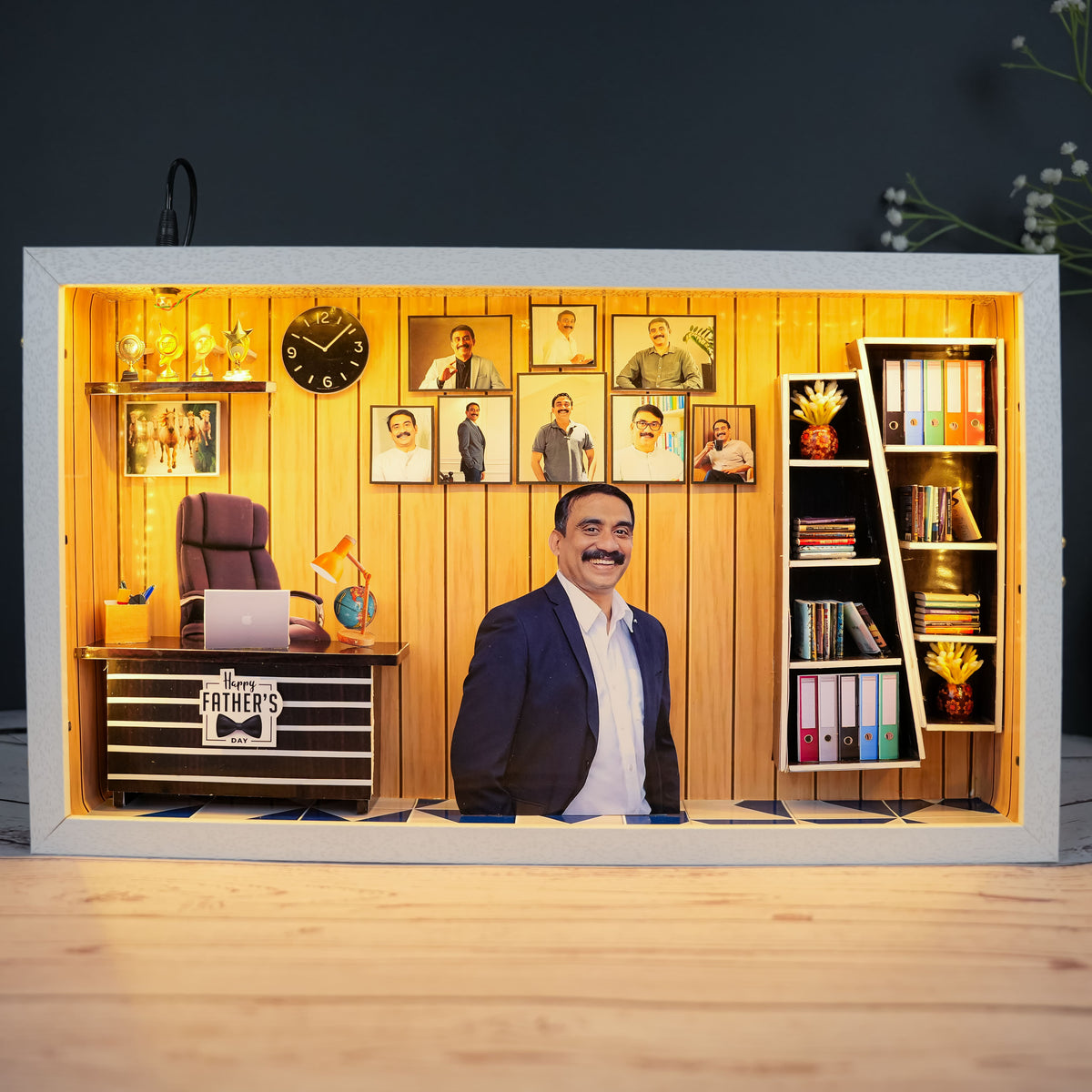Father's Day Special "His Office" 3D Miniature Frame
