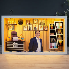 Father's Day Special "His Office" 3D Miniature Frame