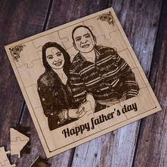 3D Father's Day Engraved Photo Puzzle