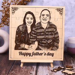 3D Father's Day Engraved Photo Puzzle