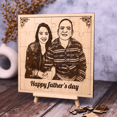 3D Father's Day Engraved Photo Puzzle