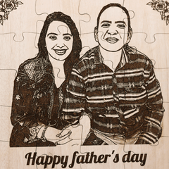 3D Father's Day Engraved Photo Puzzle