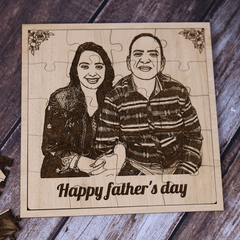 3D Father's Day Engraved Photo Puzzle