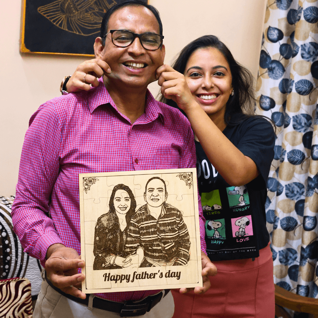 3D Father's Day Engraved Photo Puzzle