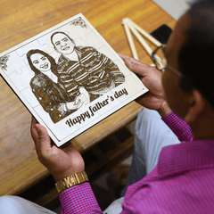 3D Father's Day Engraved Photo Puzzle