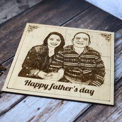 3D Father's Day Engraved Photo Puzzle