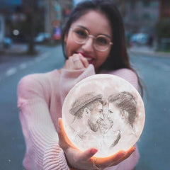 3D Personalised Photo Moon Lamp 15CM