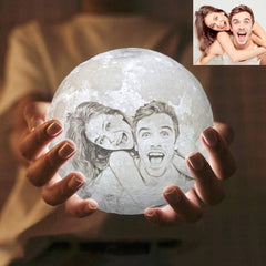 3D Personalised Photo Moon Lamp 15CM